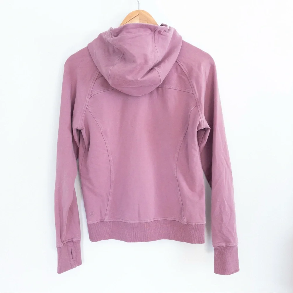 Lululemon Scuba Pullover Hoodie Sweatshirt Figue Pink Mauve Relaxed Fit Size 2 - Picture 6 of 9